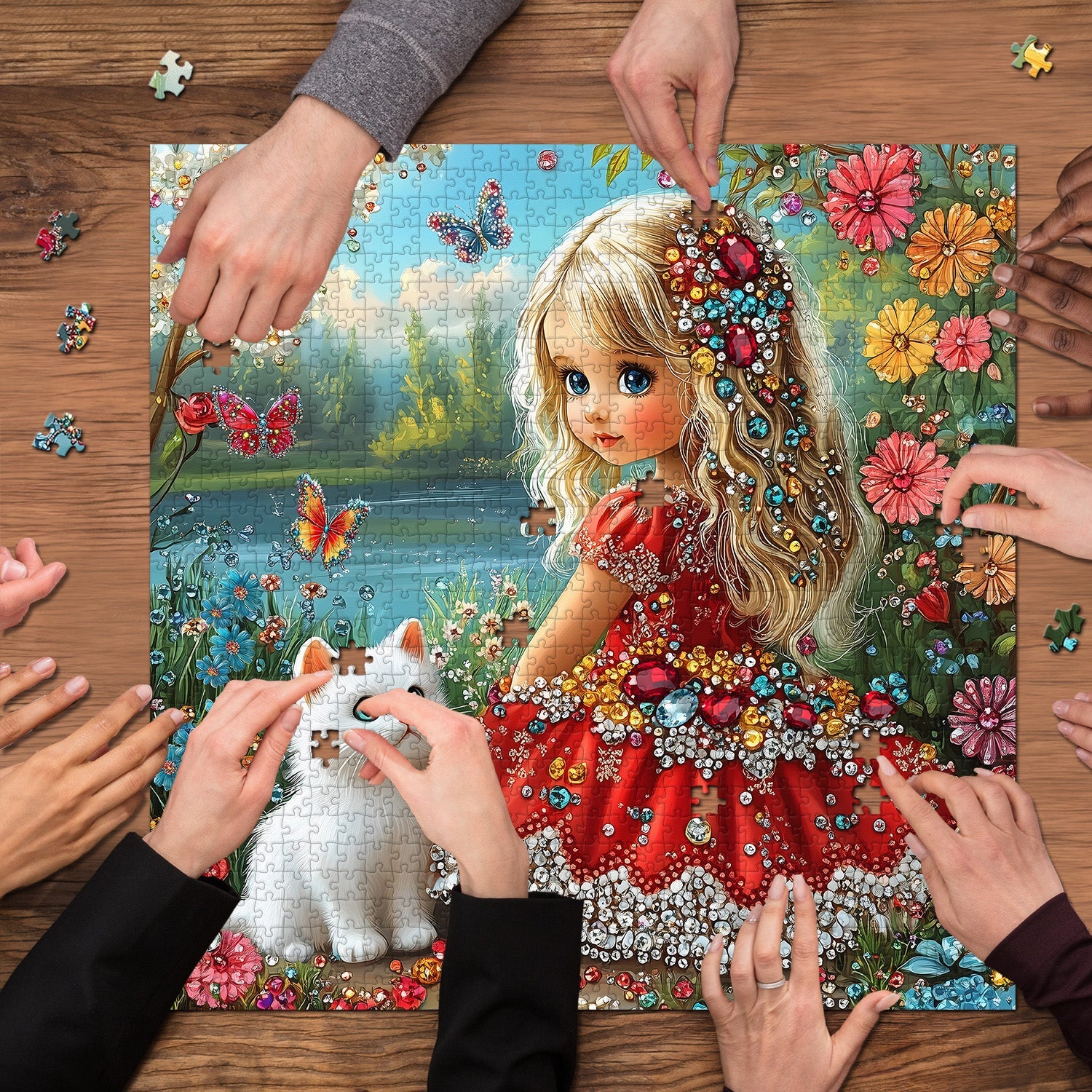 Gemstone girl puzzle puzzle 1000 pezzi
