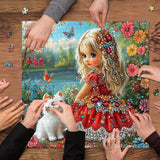Gemstone girl puzzle puzzle 1000 pezzi