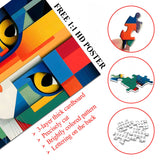 Puzzle geometrico di arte del gatto 1000 pezzi