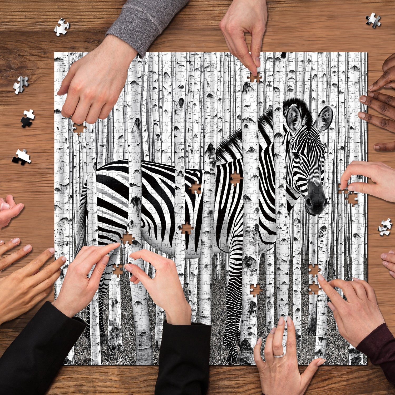 Puzzle della foresta zebrata 1000 pezzi