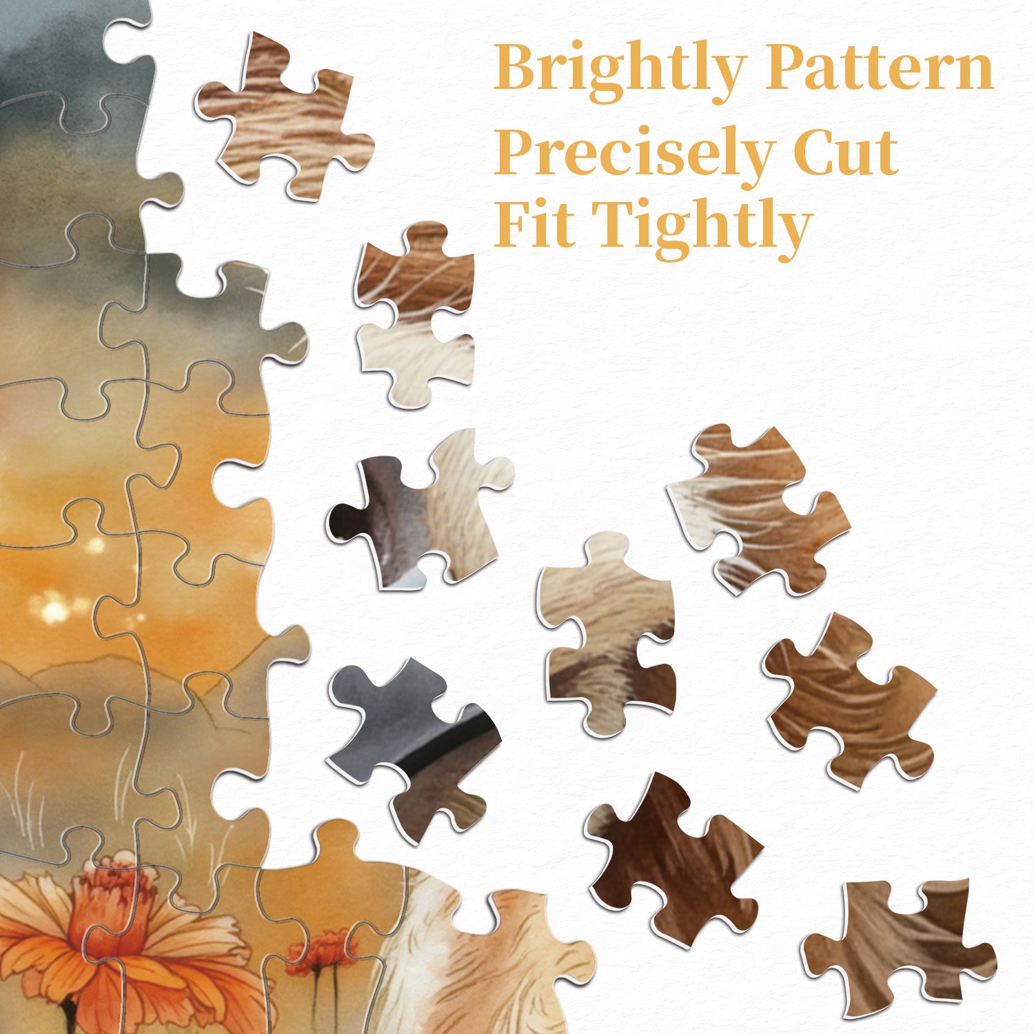 Puzzle à puzzle à molleton à couronne florale 1000 pièces