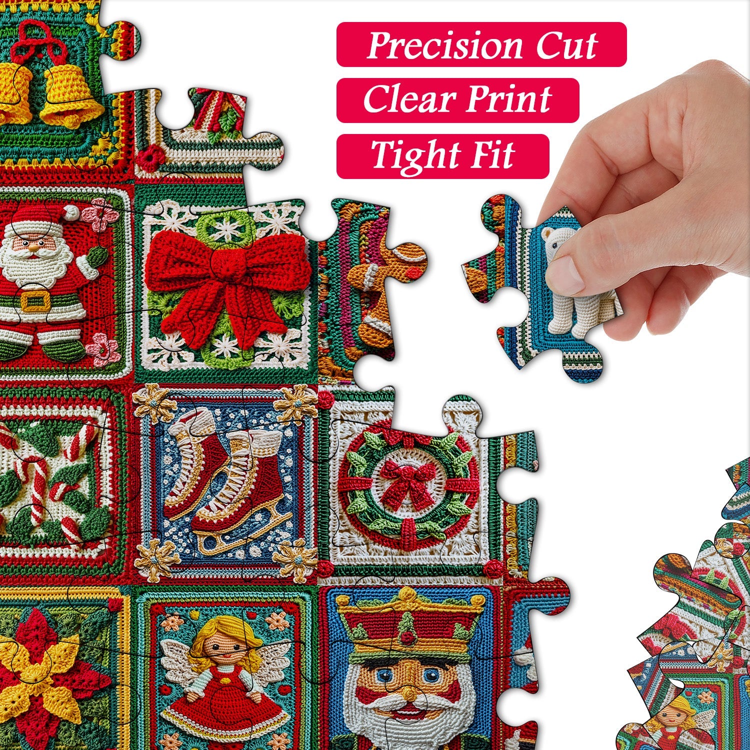 Weihnachtshäkelpuzzle 1000 Stücke