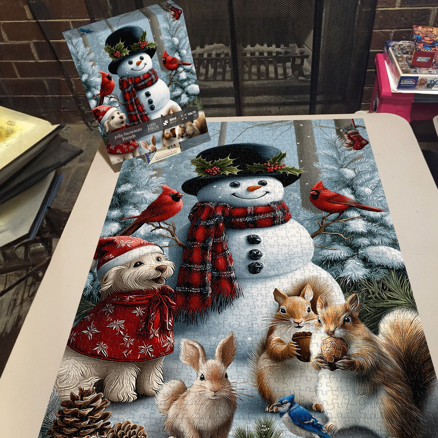 Jolly Snowman Friends Jigsaw Puzzle 1000 Piece