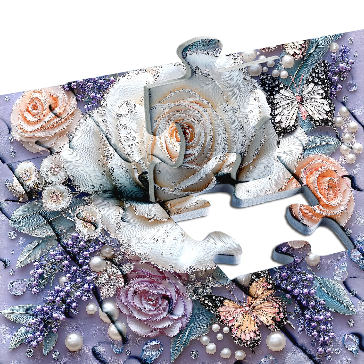 Puzzle rosa ingioiellate puzzle 1000 pezzi