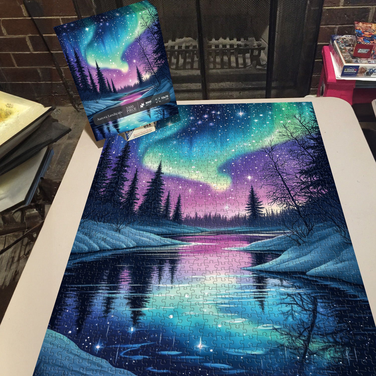 Puzzle paesaggio aurora 1000 pezzi