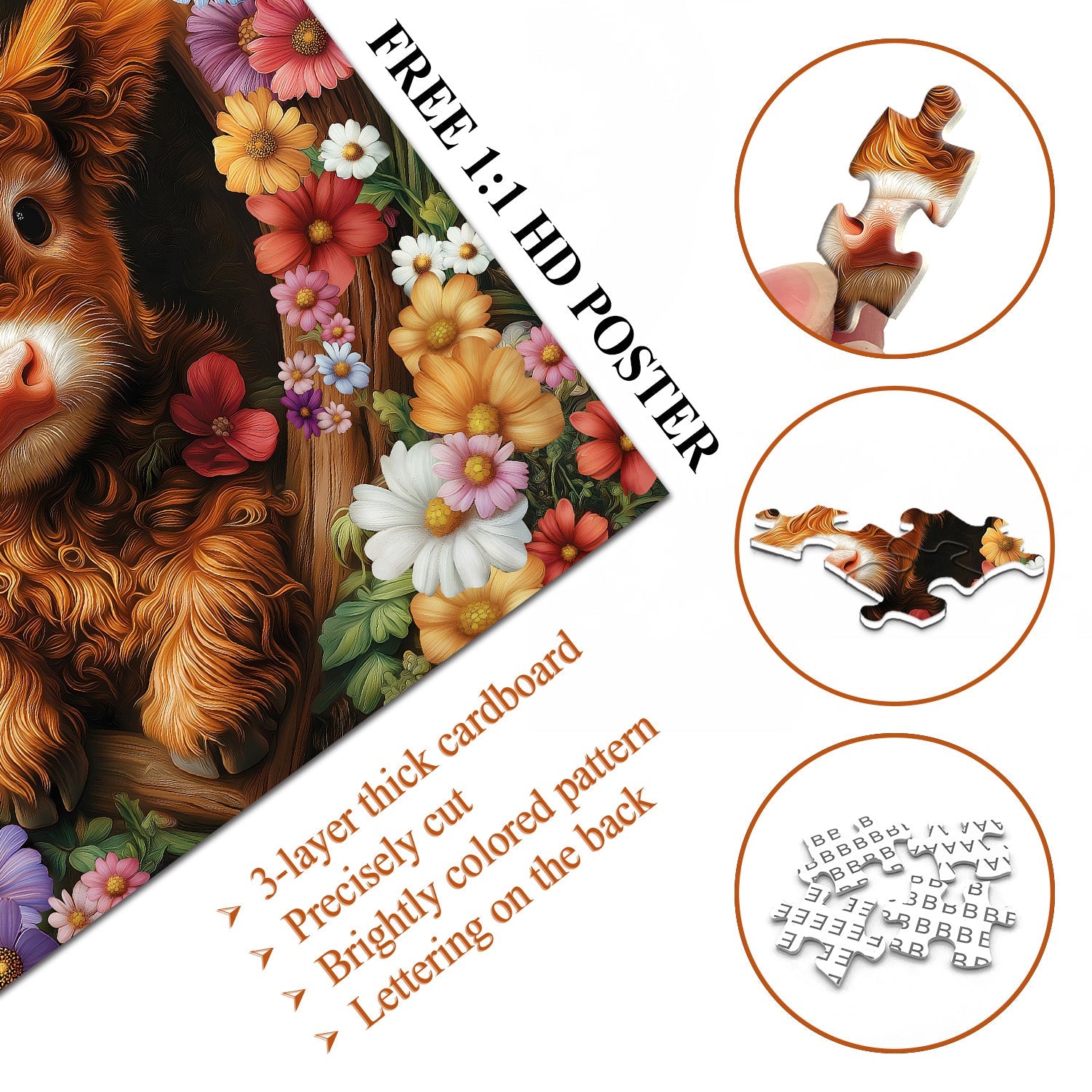 Blossom veau puzzles 1000 pièces