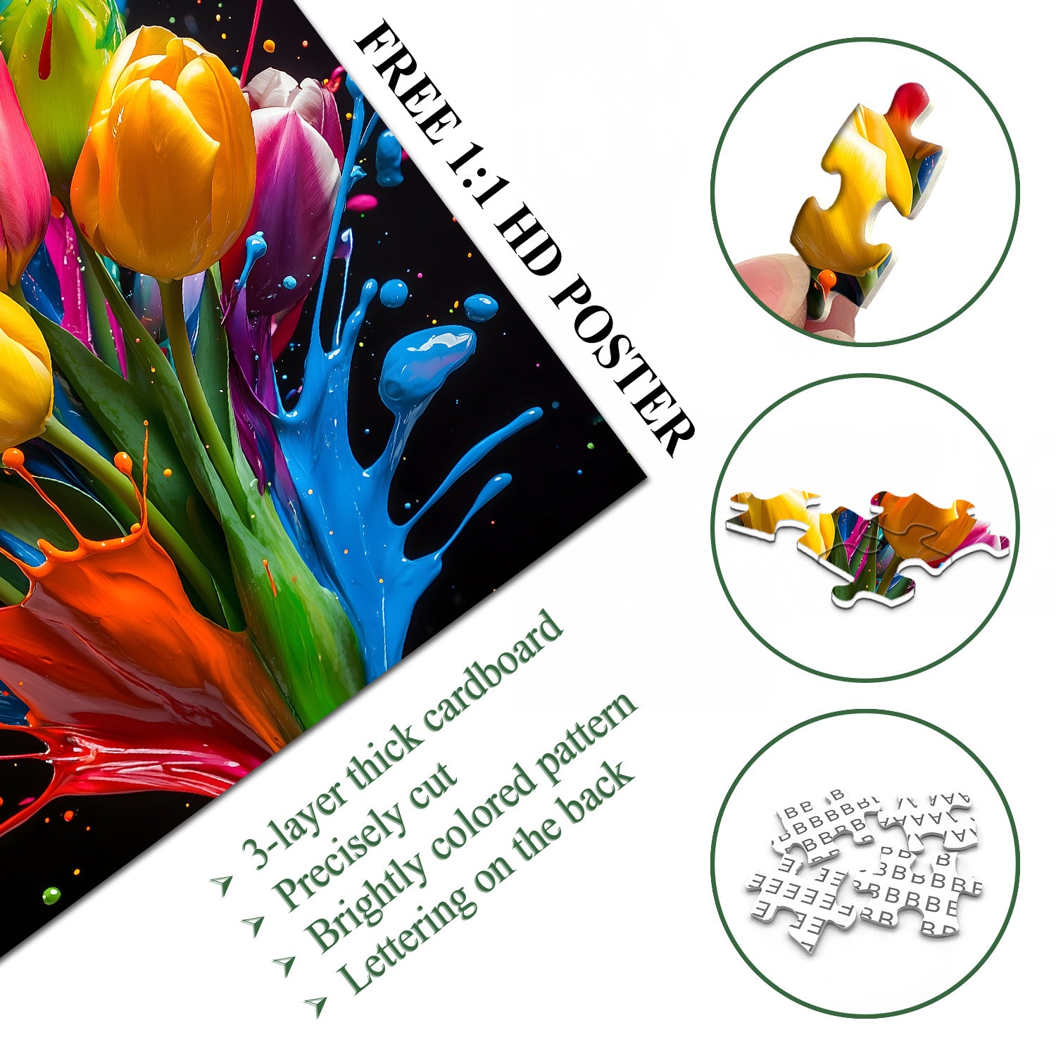 Tulipani vibranti puzzle puzzle 1000 pezzi