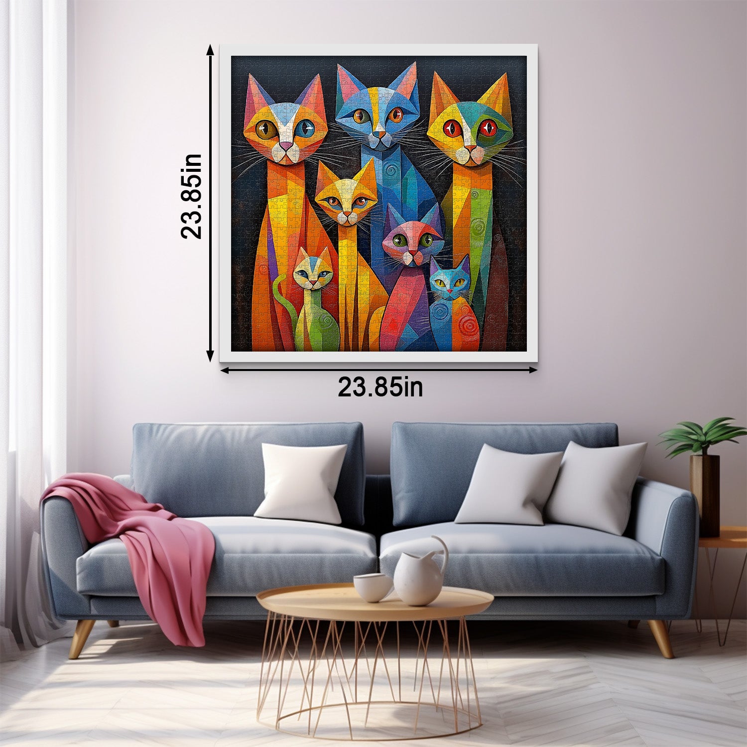 Geometric Art Cat Puzzle 1000 Pizzle 1000