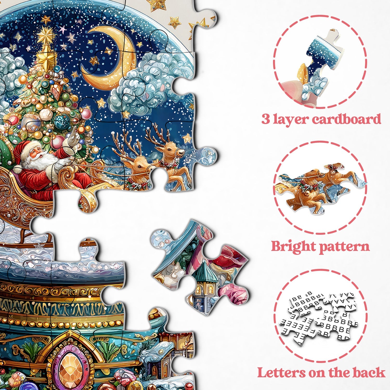Weihnachtskristallkugel Puzzles 1000 Stücke