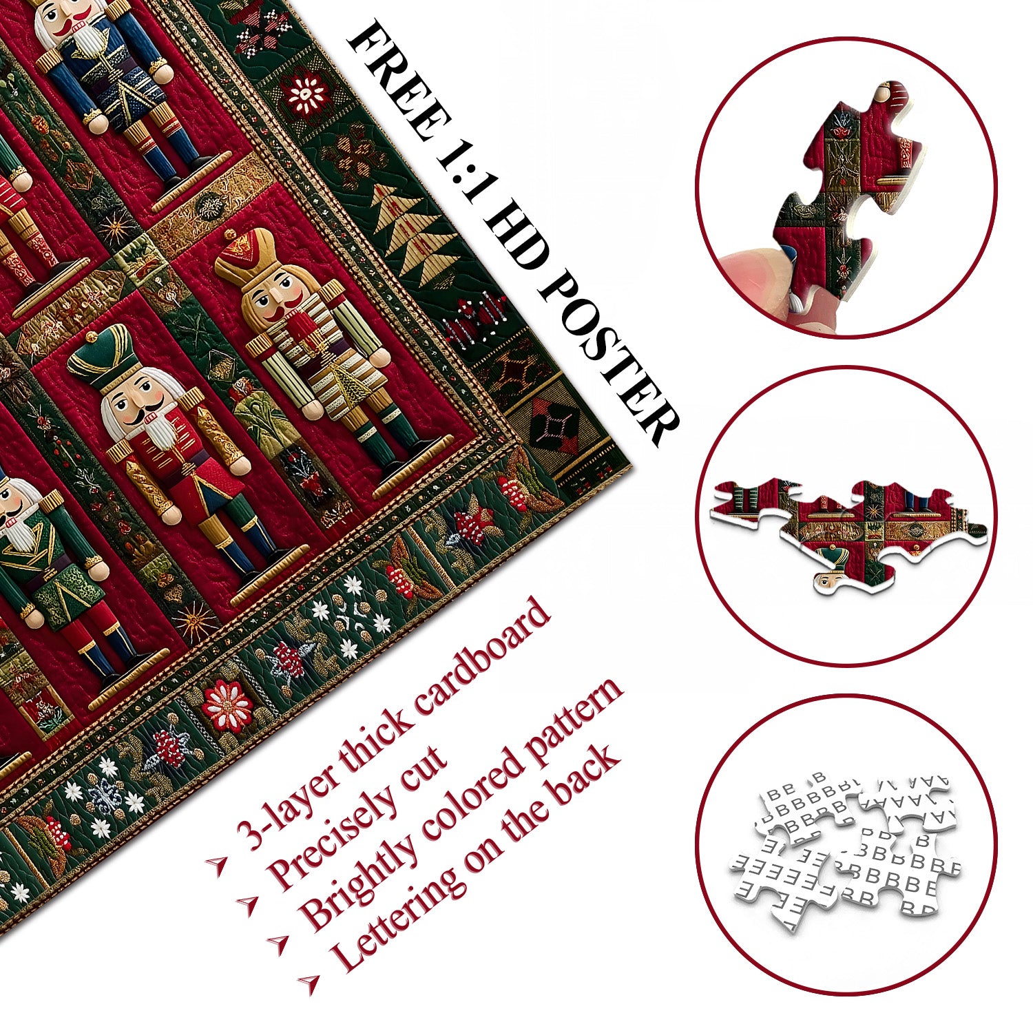 Christmas Nutcrackers Jigsaw Puzzle 1000 Piece