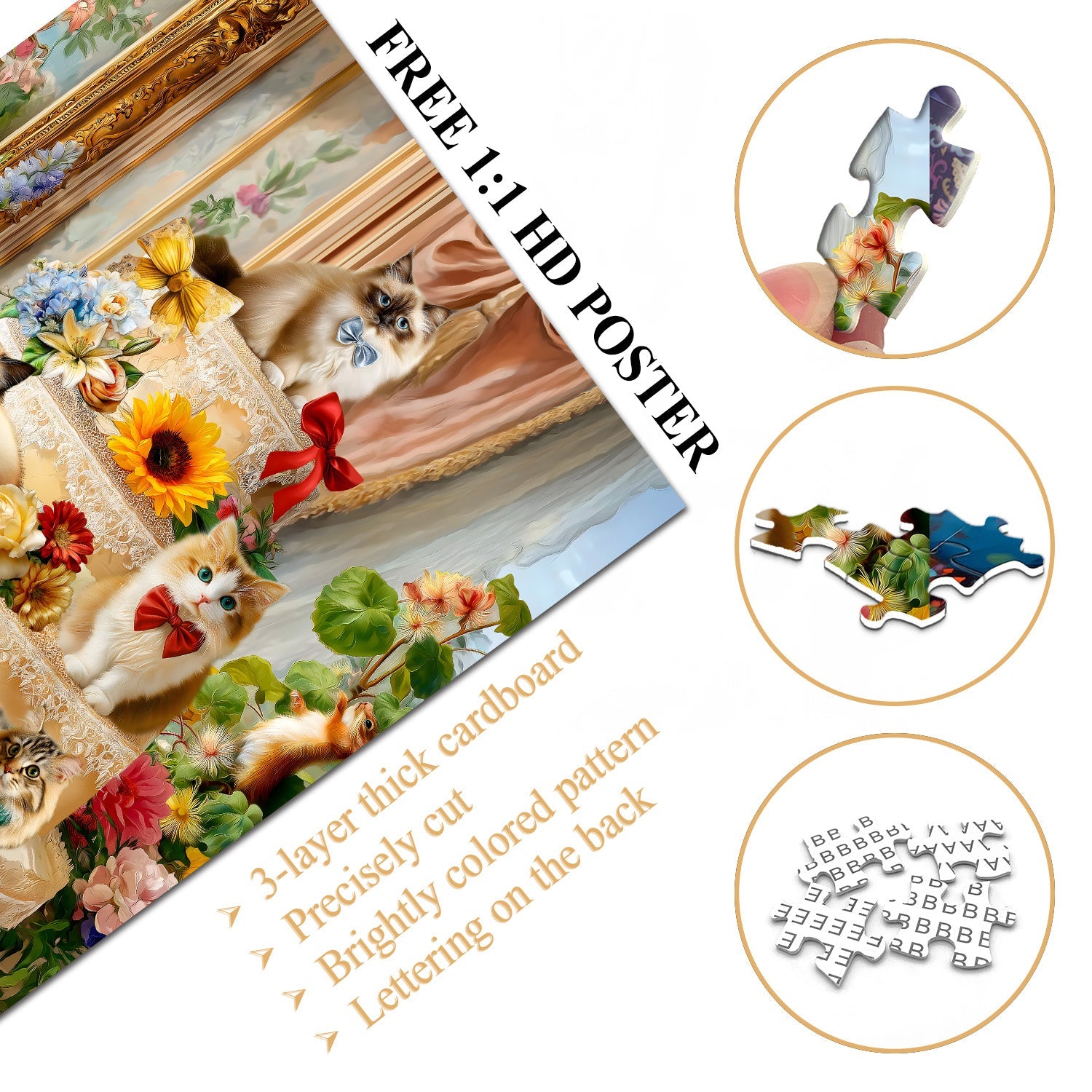 Puzzle Fiesta del Gato 1000 Piezas