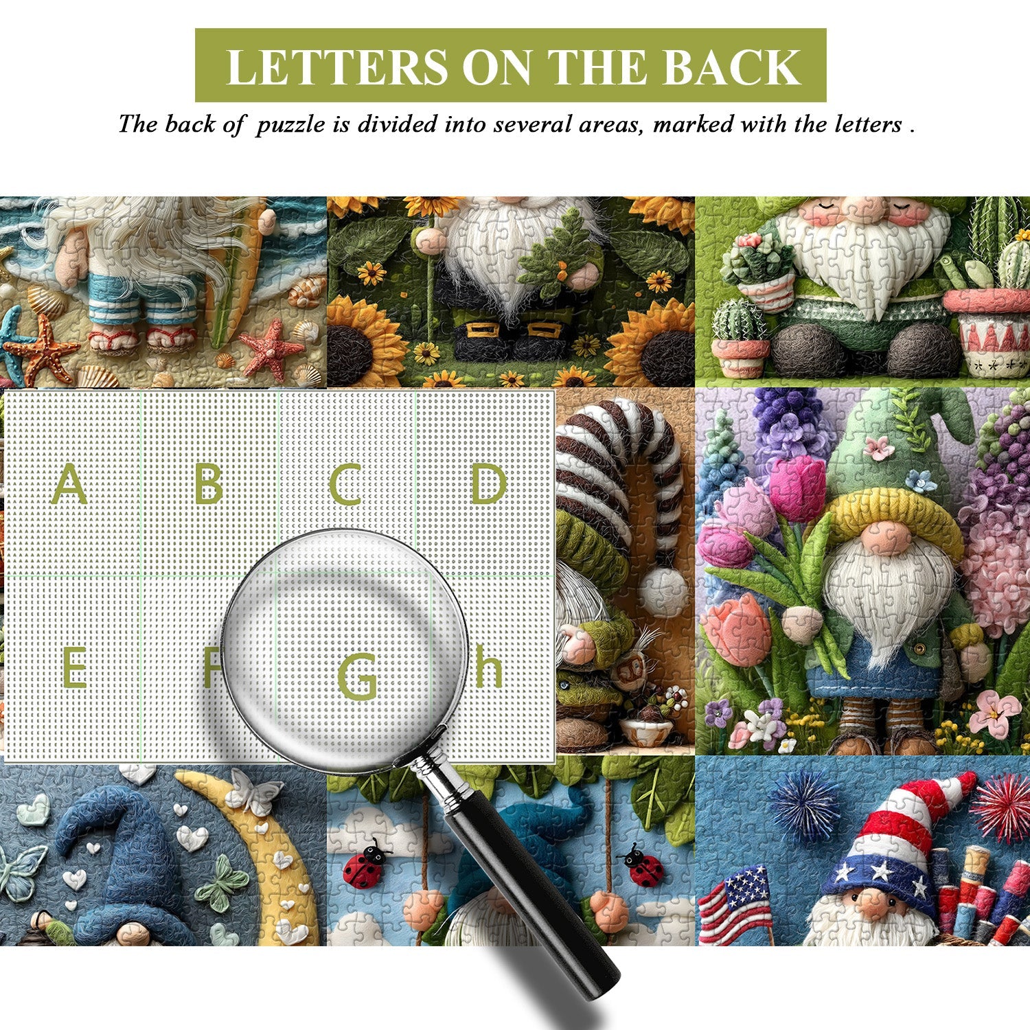 Fröhliches Gnome-Puzzle mit 1000 Teilen