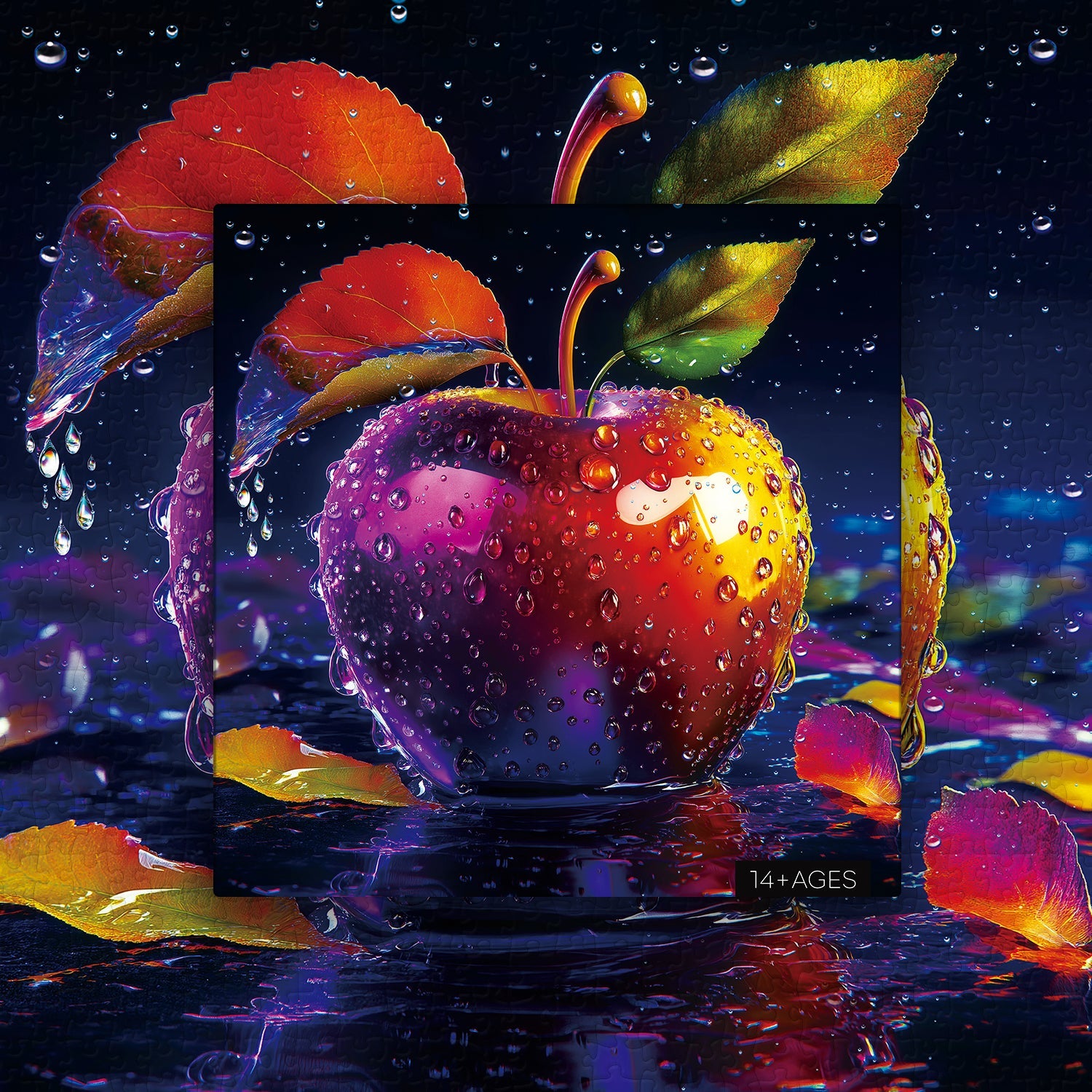 Regentropfen -Apfel -Puzzles 1000 Stücke