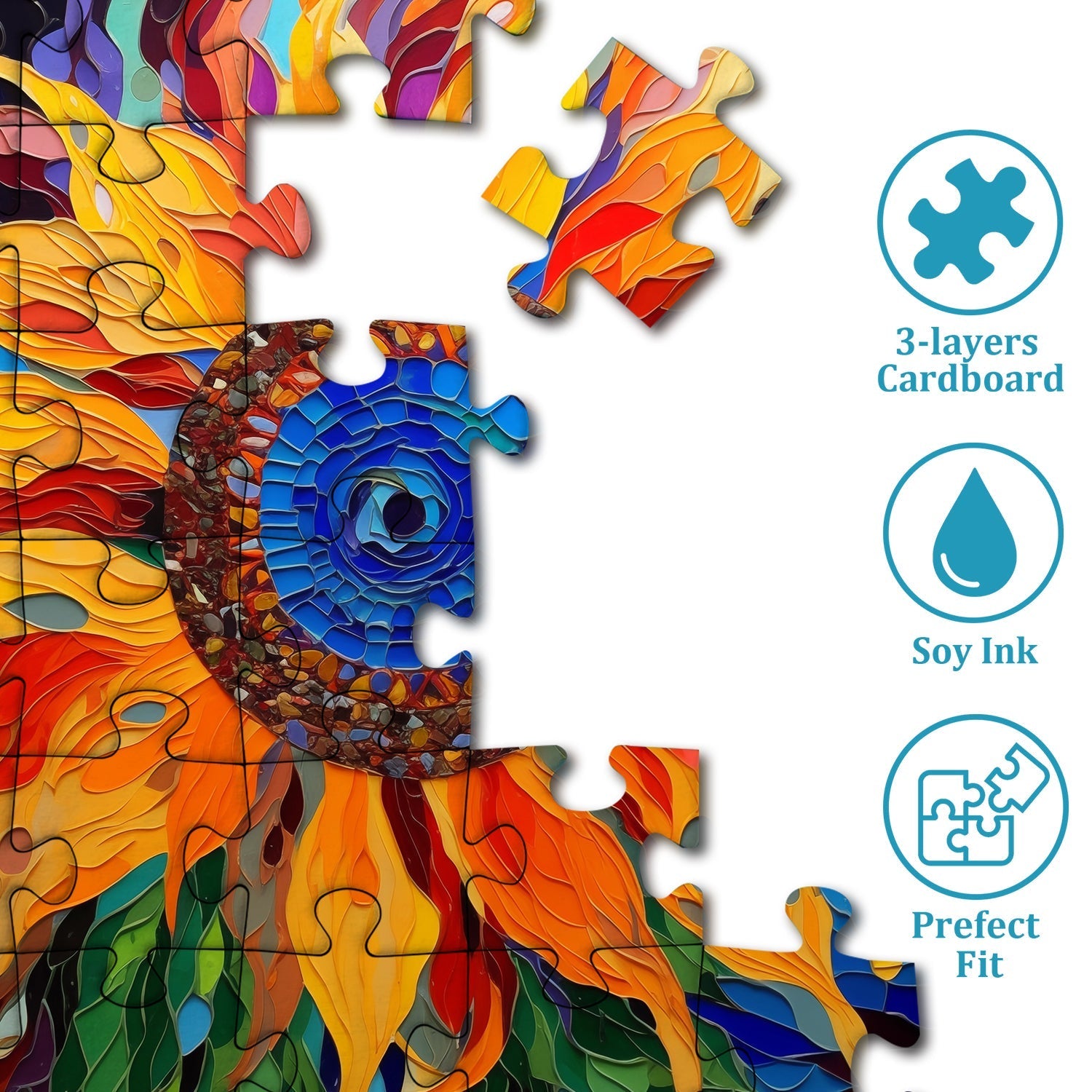 Sonnenblumen Kaleidoskop Puzzle 1000 Stücke