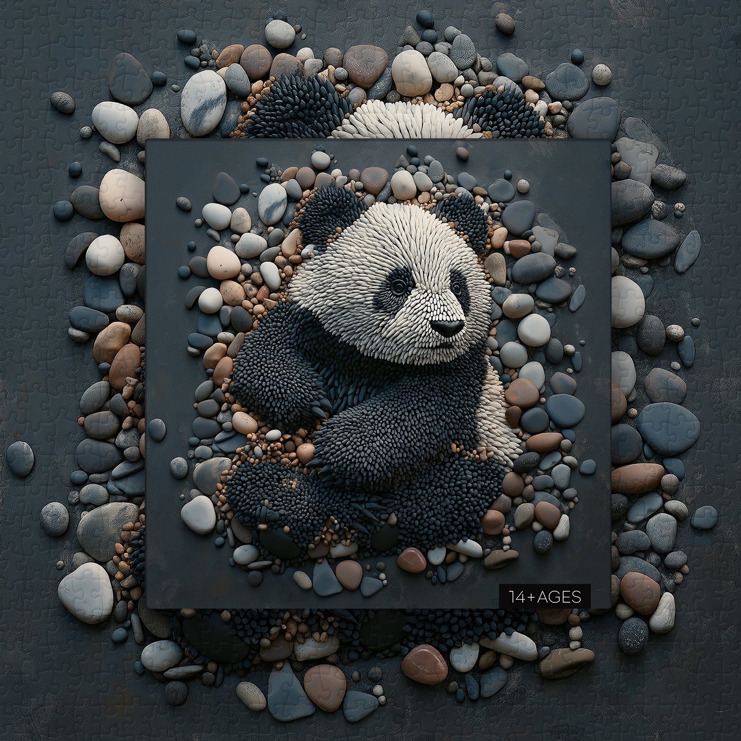 Rock art panda puzzle puzzle 1000 pezzi