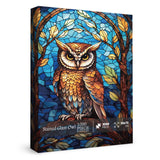 Buntglaseulen -Puzzle 1000 Stücke