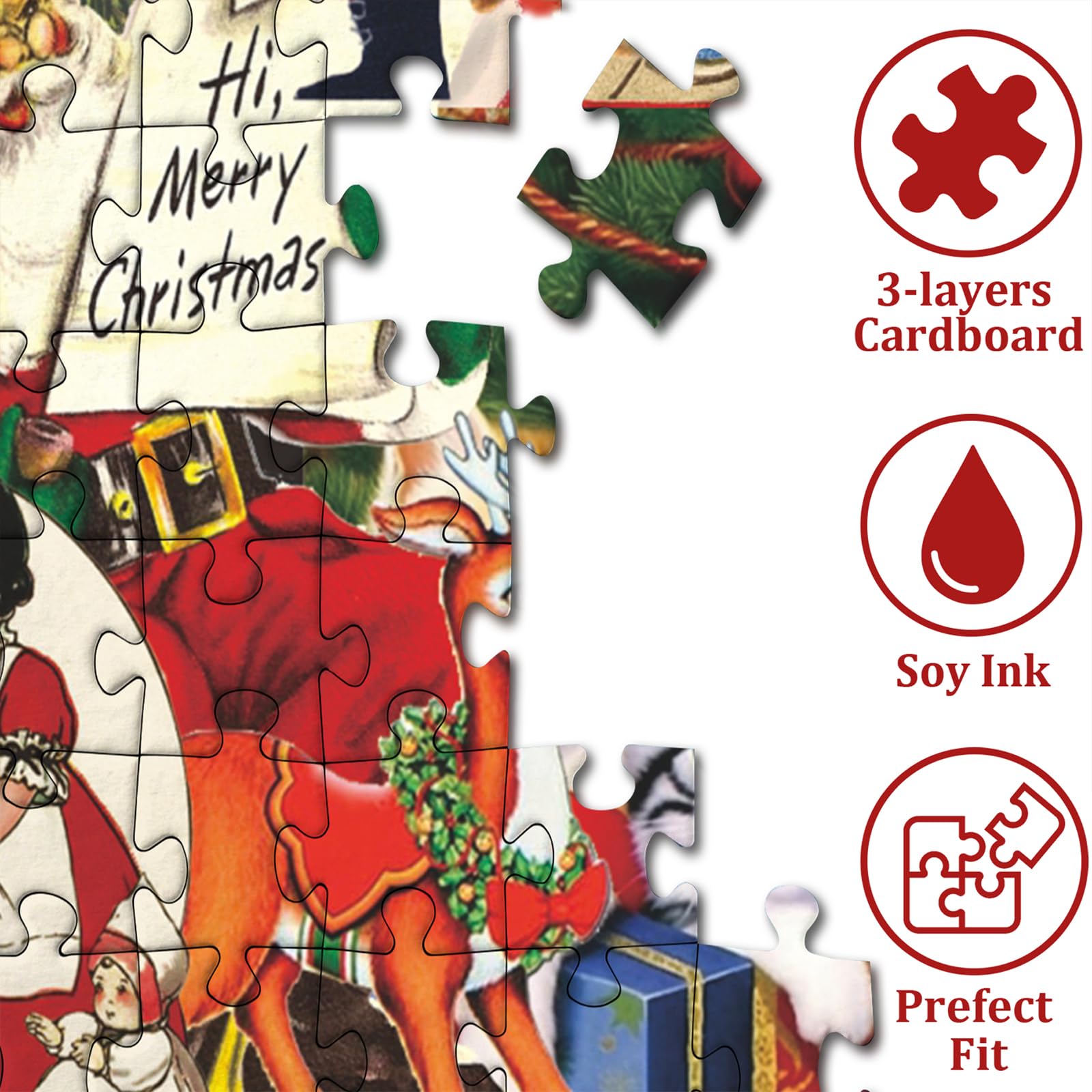 Vintage Christmas Collage Jigsaw Puzzles 1000 Pieces