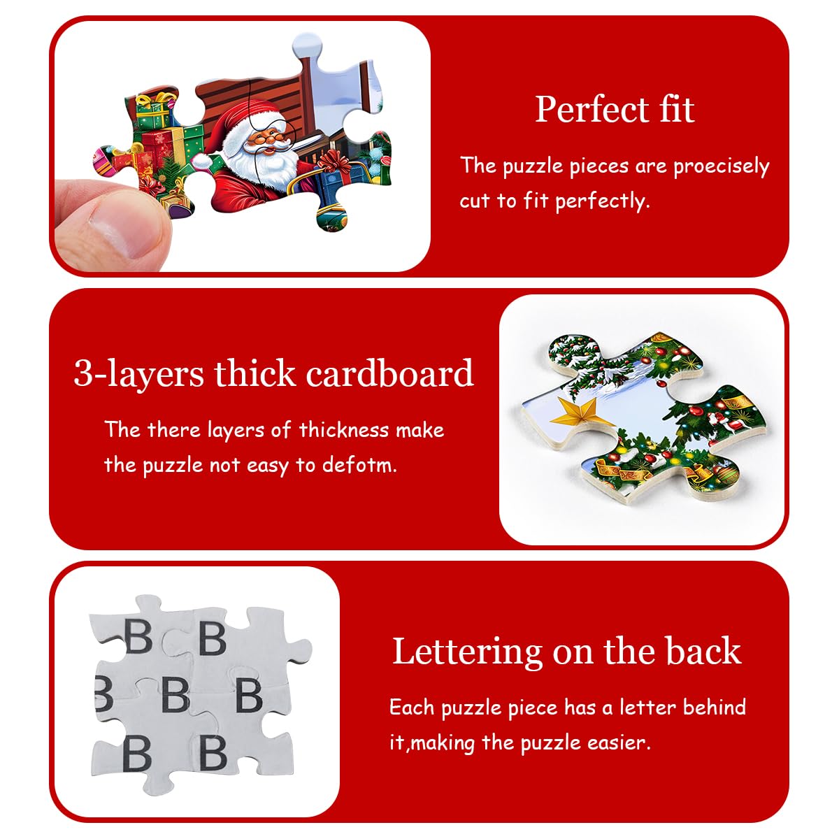 Weihnachten freudiger Stadt Adventskalender Puzzle 1000 Stücke