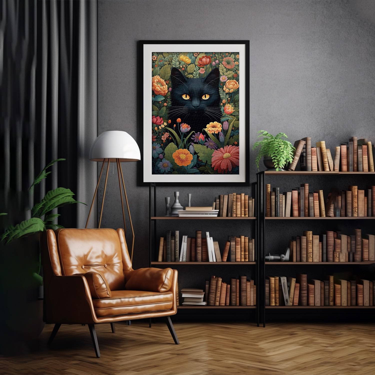 Puzzle puzzle gatto e fiori 1000 pezzi