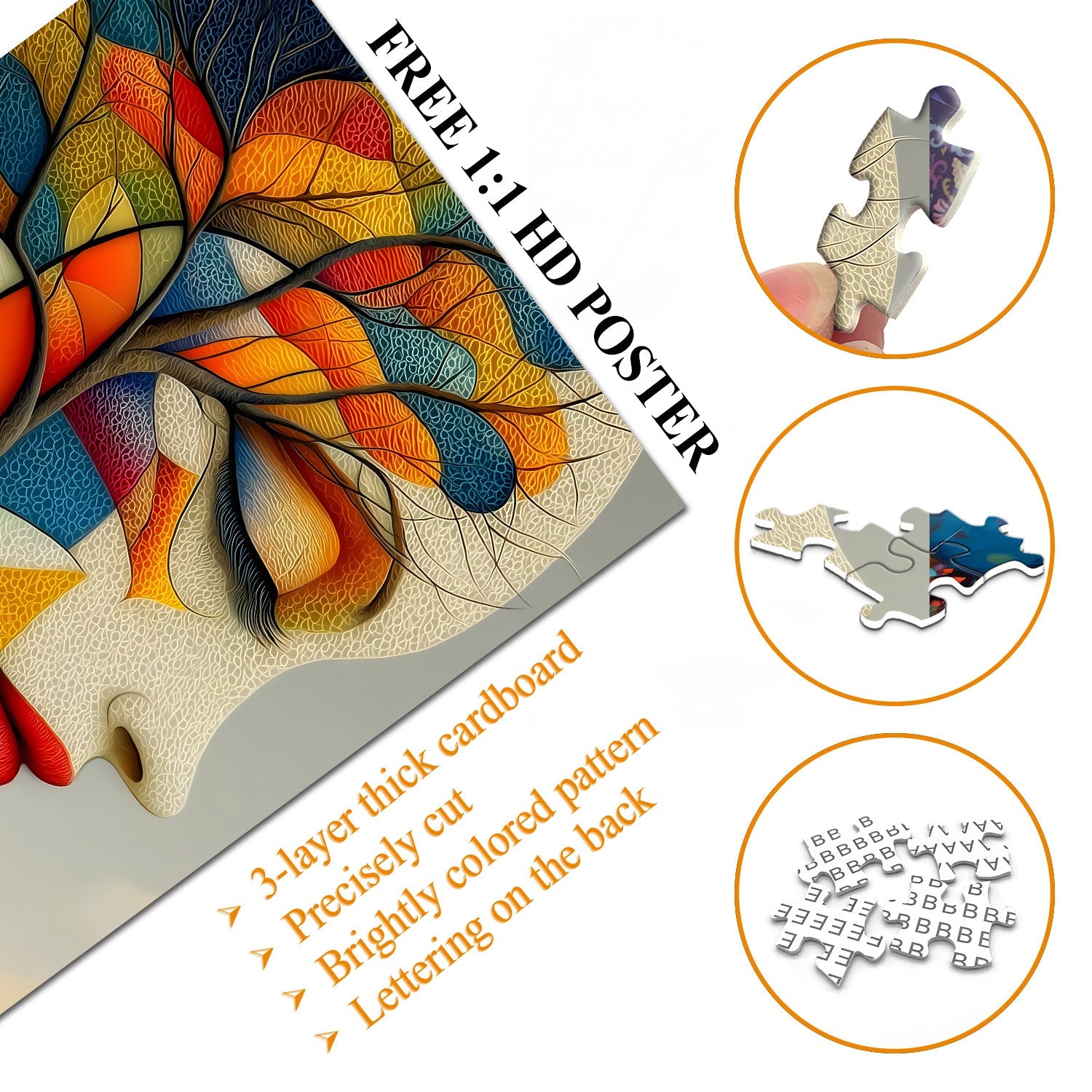 Puzzle del volto in crescita, 1000 pezzi