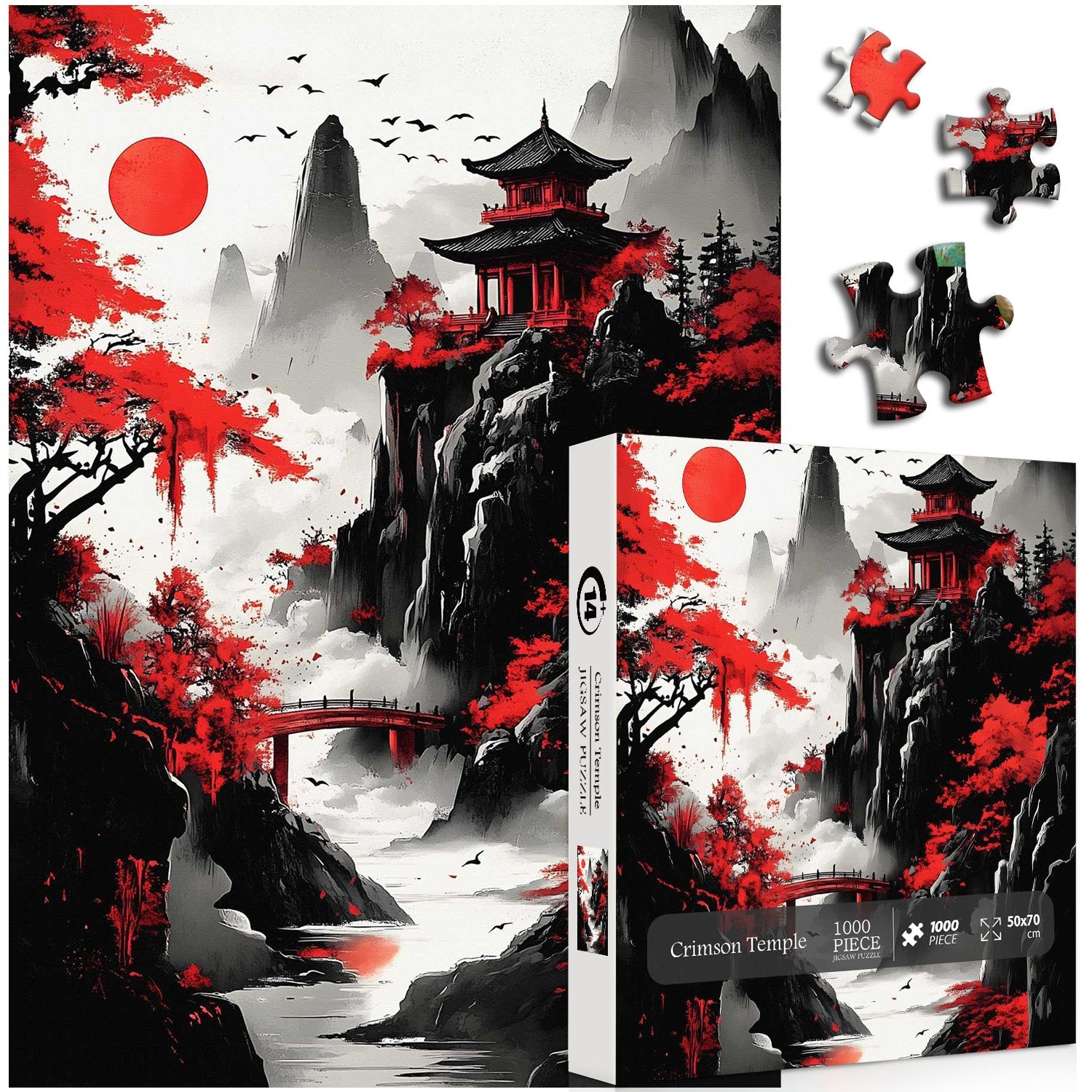 Puzzle Temple Pourpre 1000 pièces