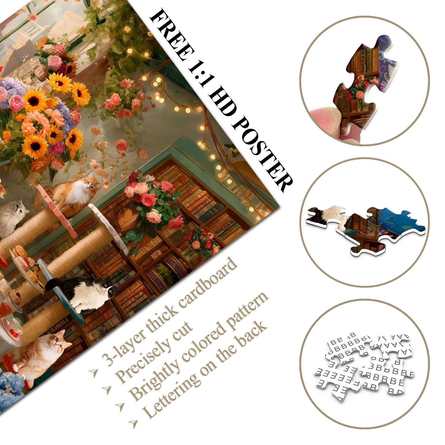Puzzle da 1000 Pezzi del Cozy Cat Cafe