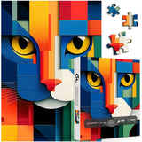 Puzzle geometrico di arte del gatto 1000 pezzi