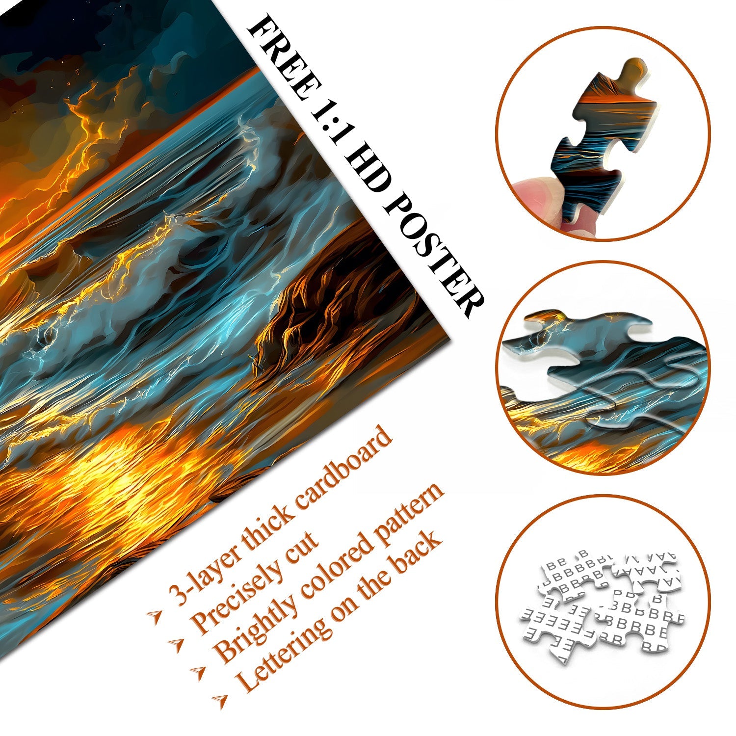 Mond & Wellen Puzzle 1000 Teile