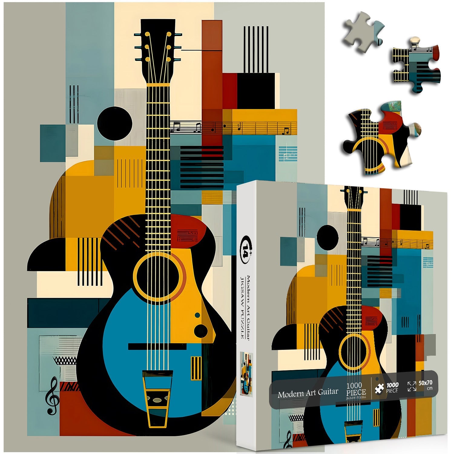 Modern Art Guitar Jigsaw Puzzle 1000 pezzi