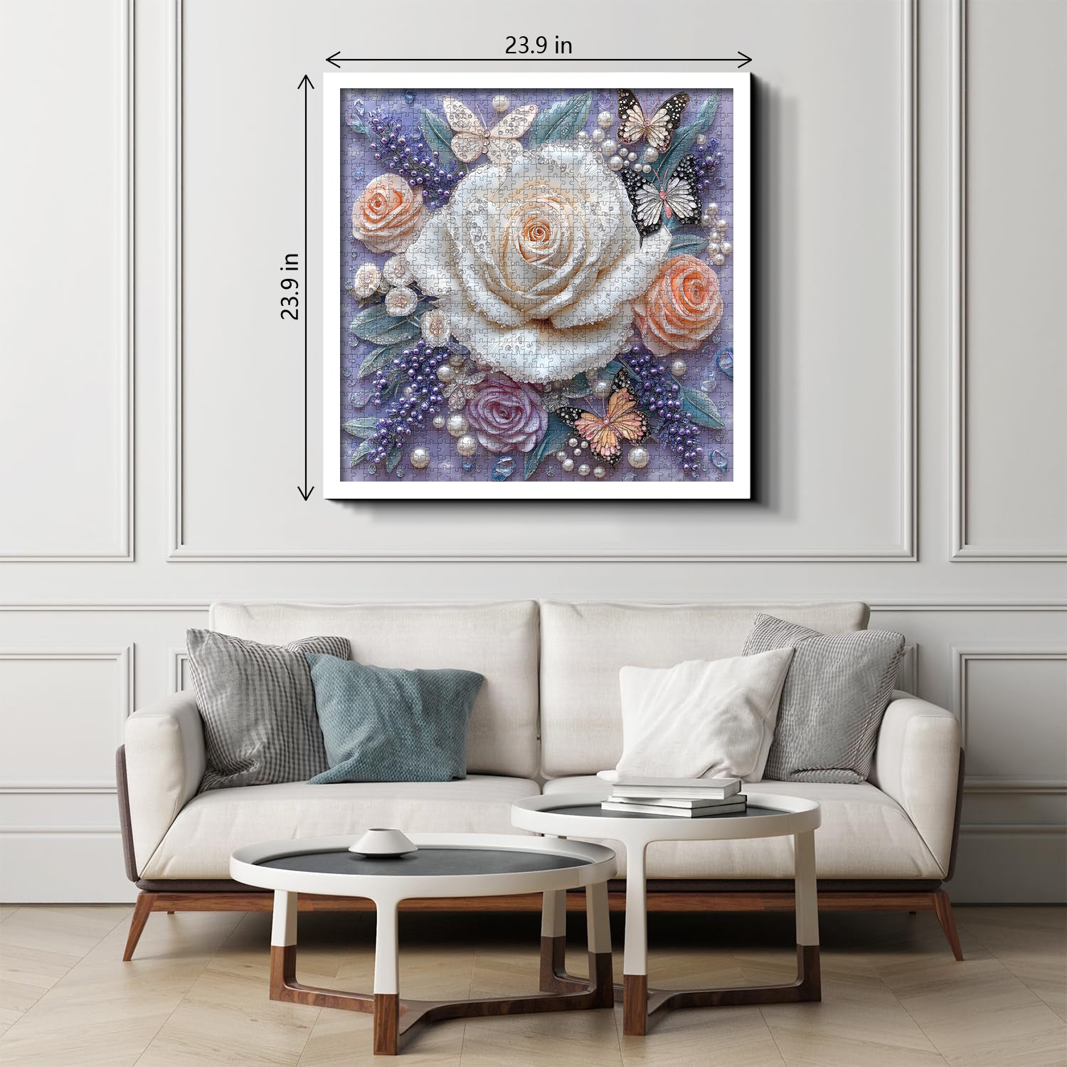 Puzzle rosa ingioiellate puzzle 1000 pezzi