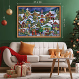 Weihnachten freudiger Stadt Adventskalender Puzzle 1000 Stücke