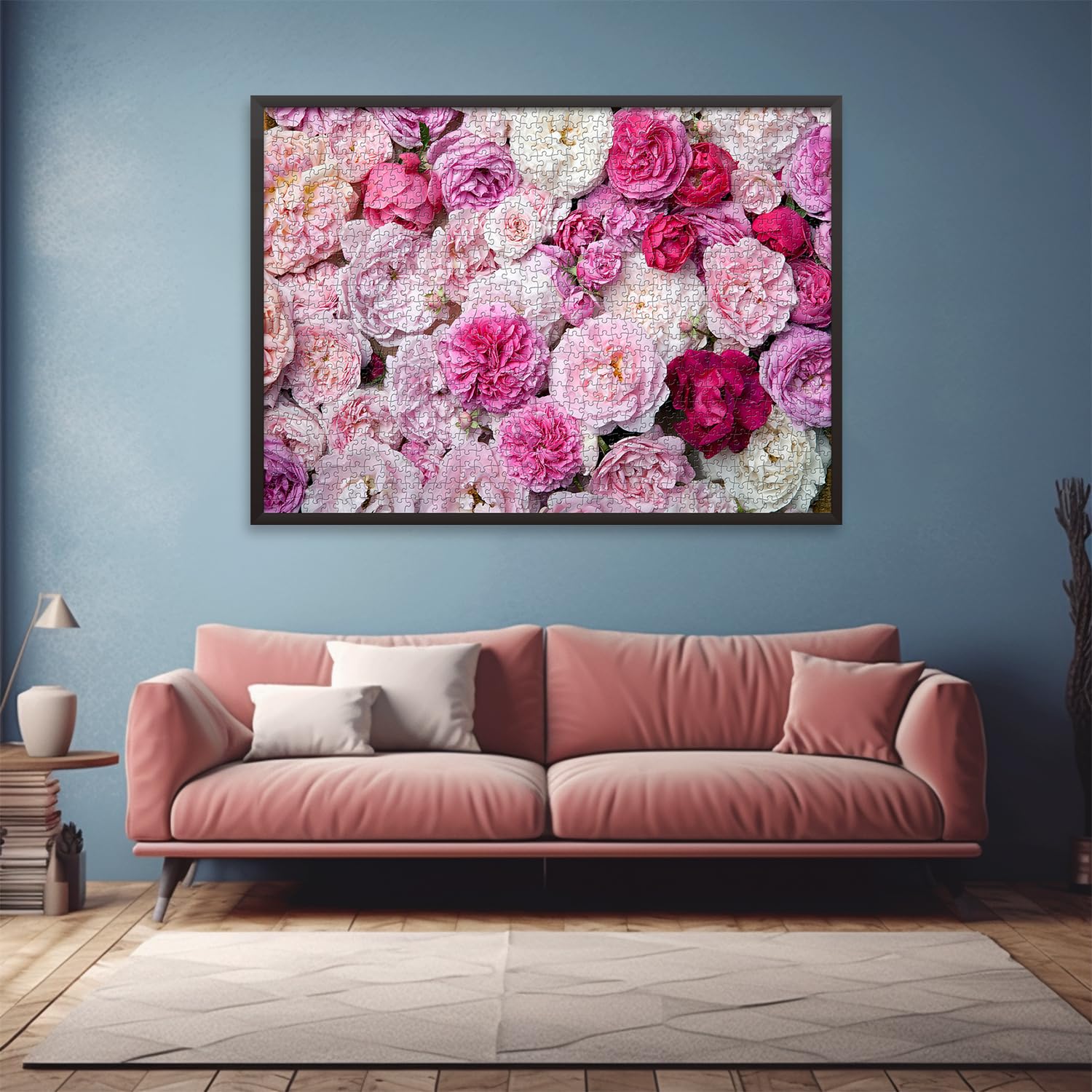 Rosa Rose Blumenprozzel Puzzle 1000 Stücke