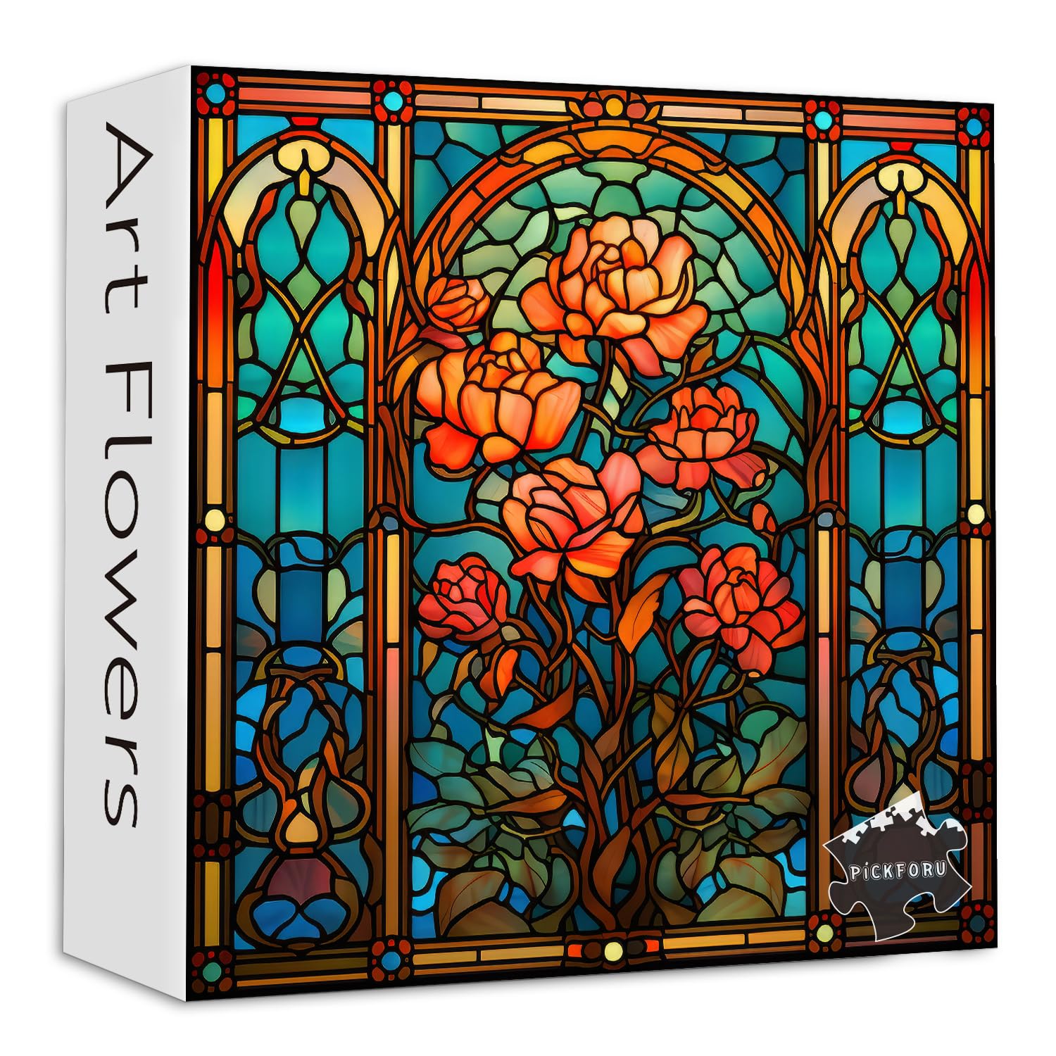 Flor de vidrio de vidrio Rompecabezas 1000 piezas