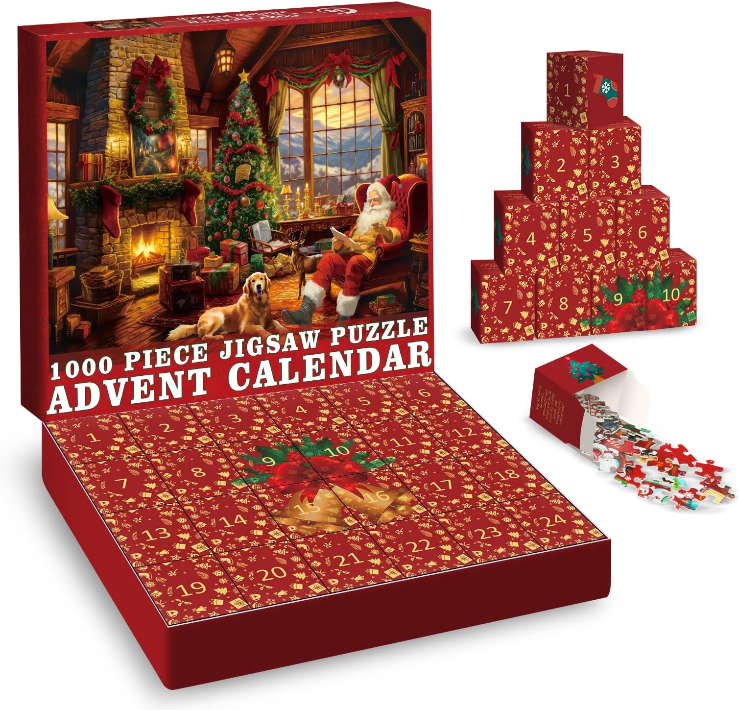 Accogliente Calendario Hearth Avvento puzzle puzzle 1000 pezzi
