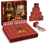 Accogliente Calendario Hearth Avvento puzzle puzzle 1000 pezzi