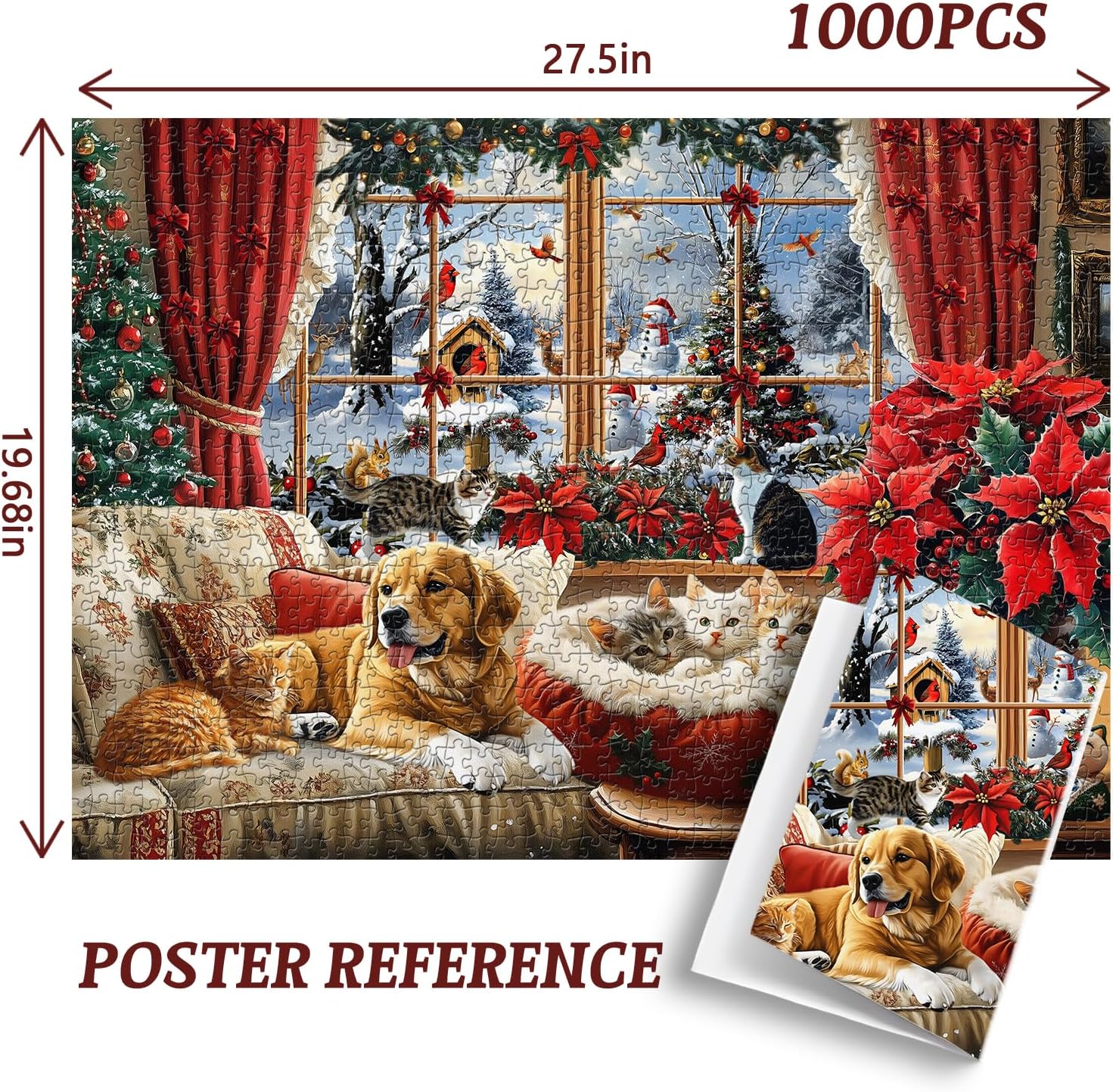 Puzzle du salon de salon de Noël 1000 pièces