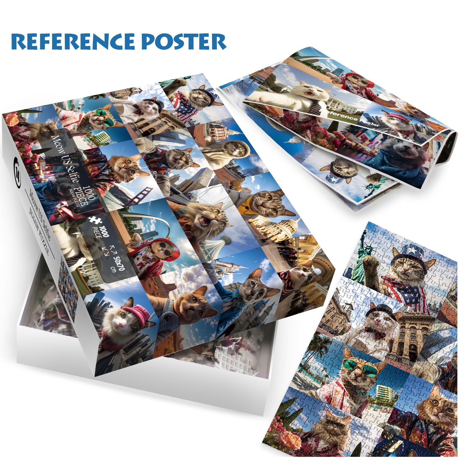 Meow Us Selfie Jigsaw Puzzle 1000 piezas