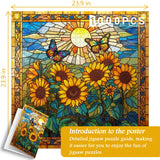 Buntglas Sonnenblumen Puzzle 1000 Stücke