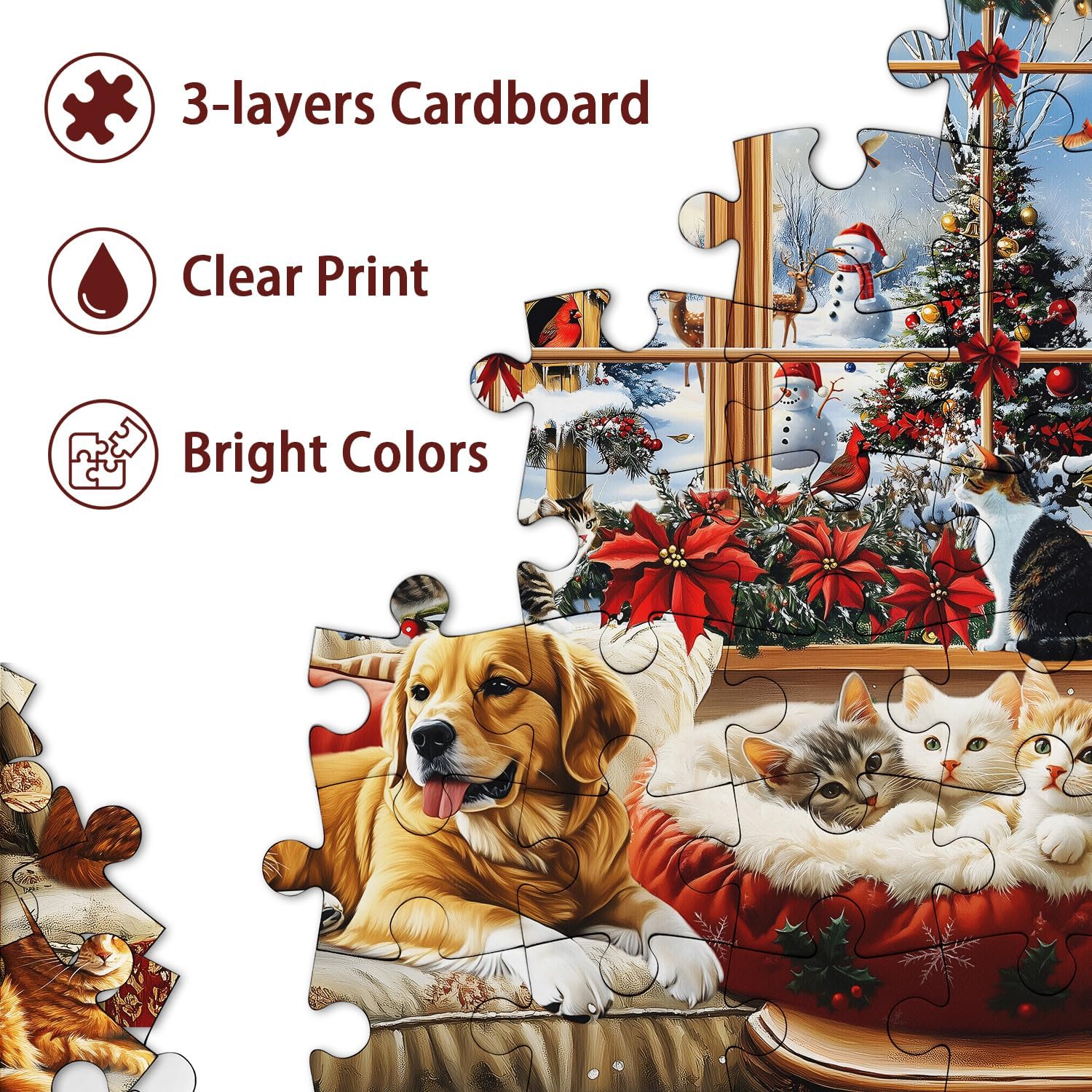 Puzzle du salon de salon de Noël 1000 pièces