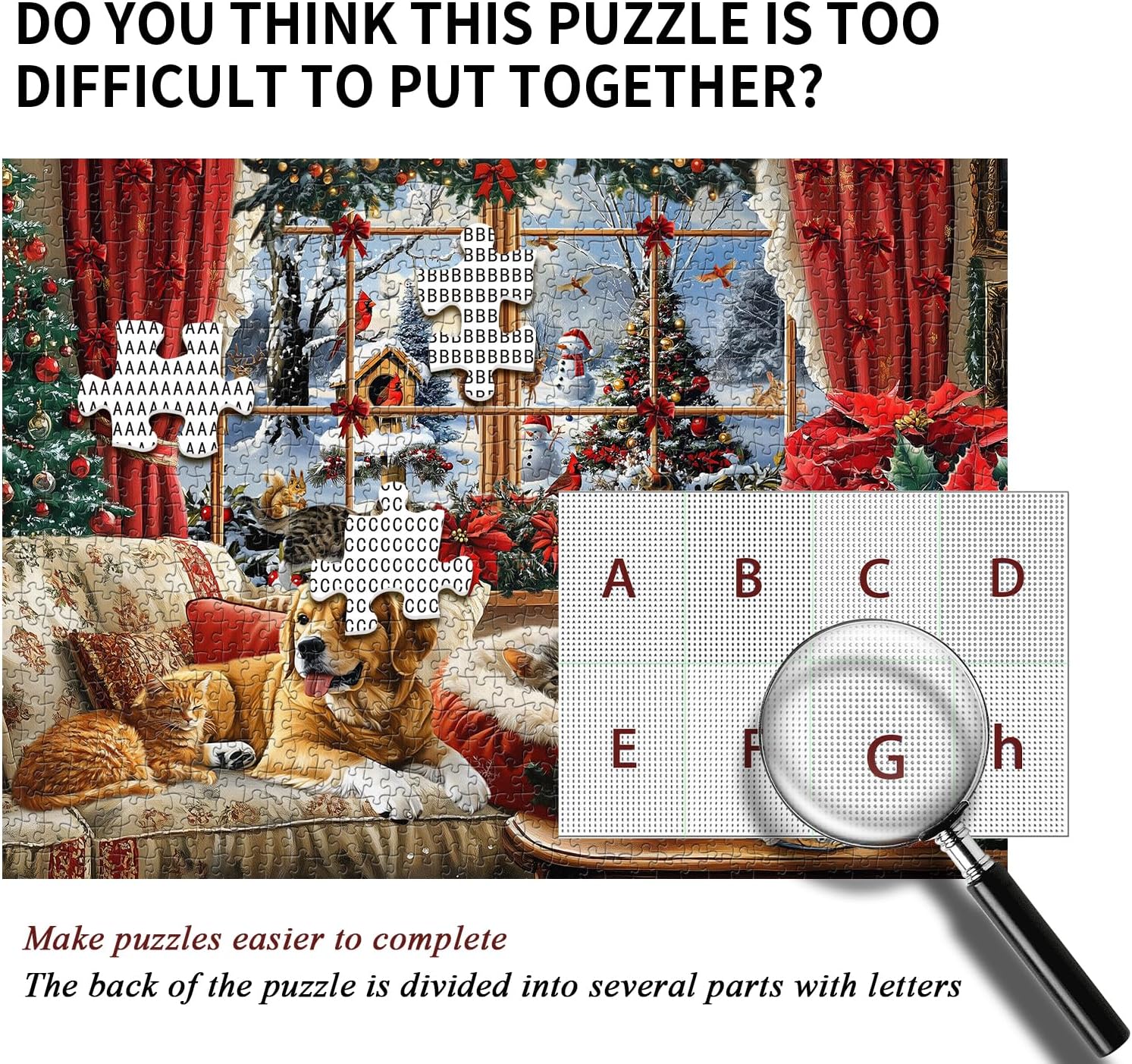 Puzzle du salon de salon de Noël 1000 pièces