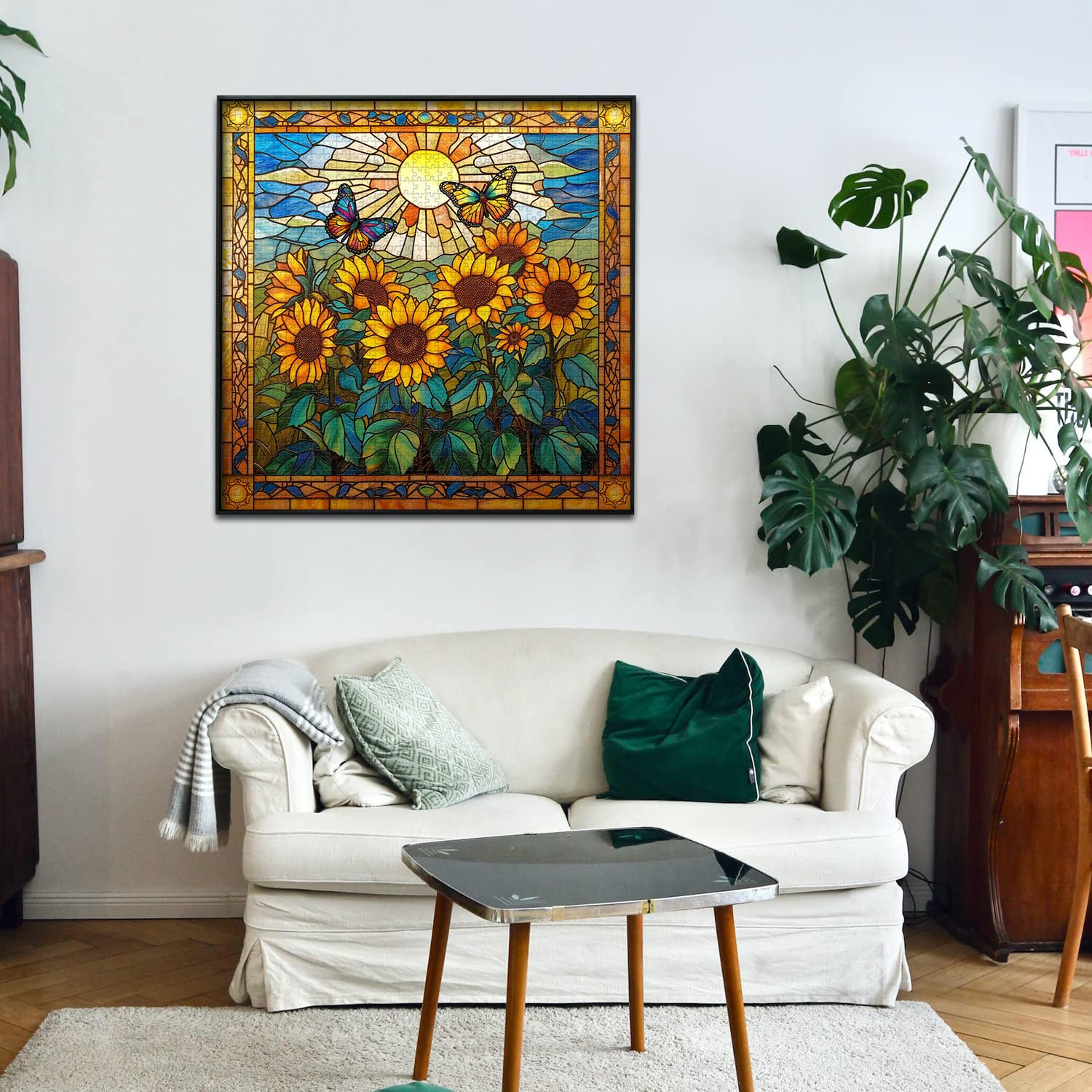 Buntglas Sonnenblumen Puzzle 1000 Stücke