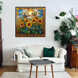 Buntglas Sonnenblumen Puzzle 1000 Stücke