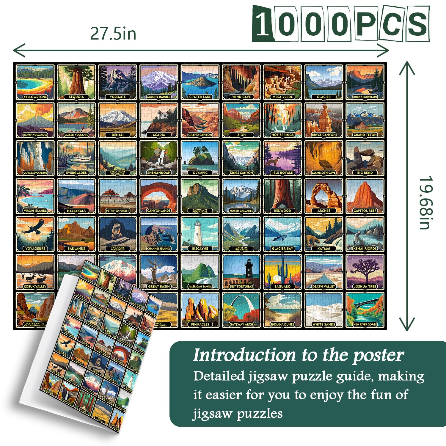 Retro National Park Puzzle 1000 pièces