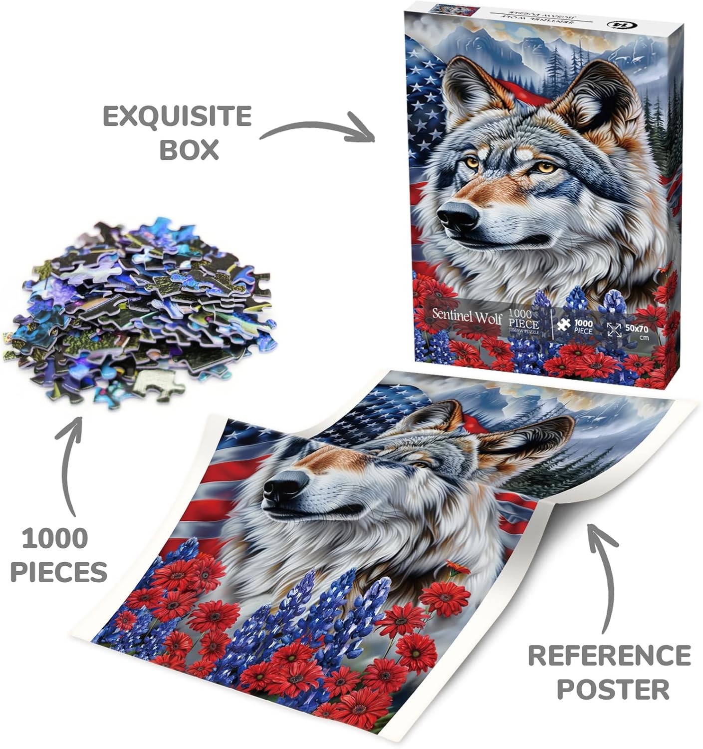 Sentinel Wolf Jigsaw Puzzle 1000 pièces