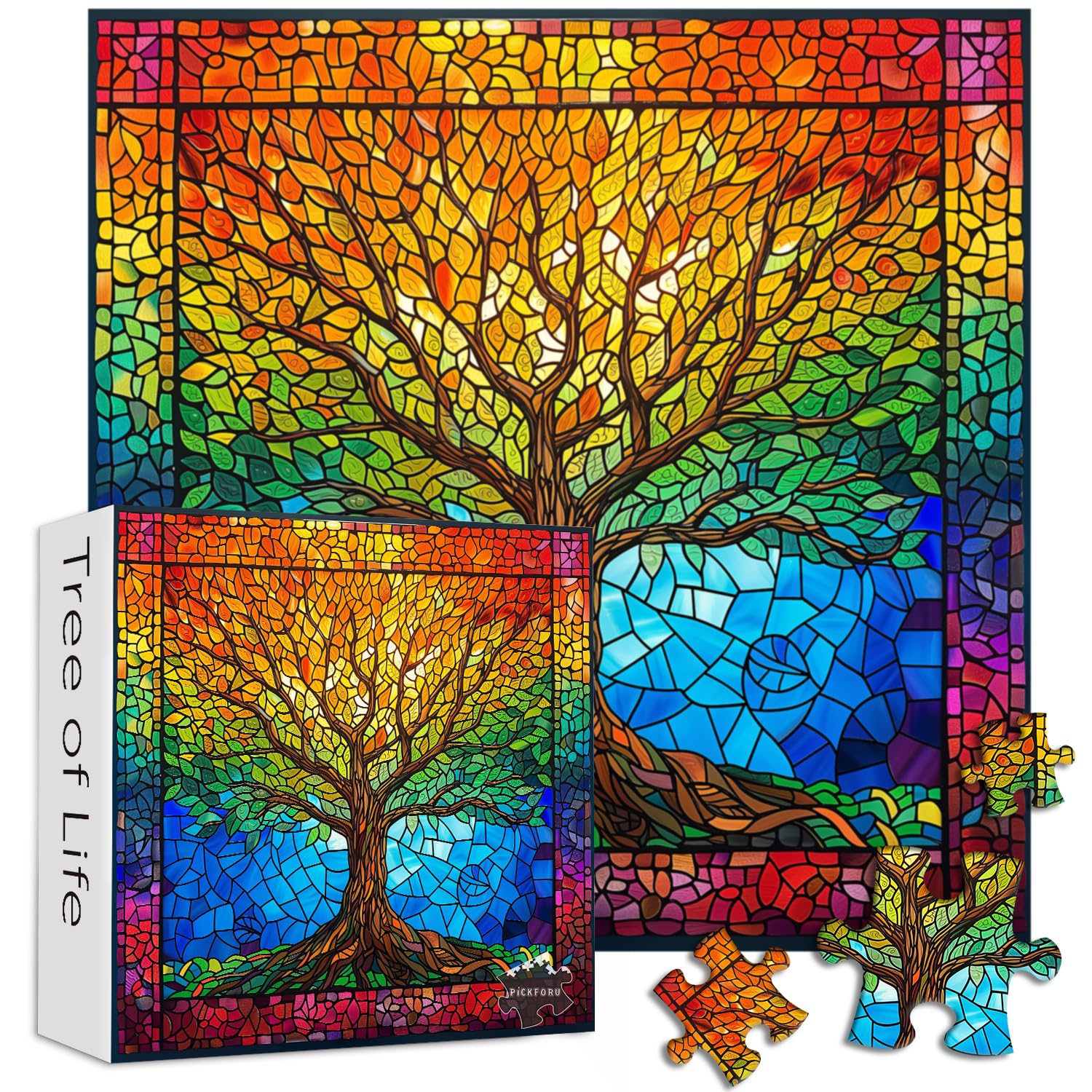 Pun puzzle 1000 pezzi di vetro della vita colorato 1000 pezzi