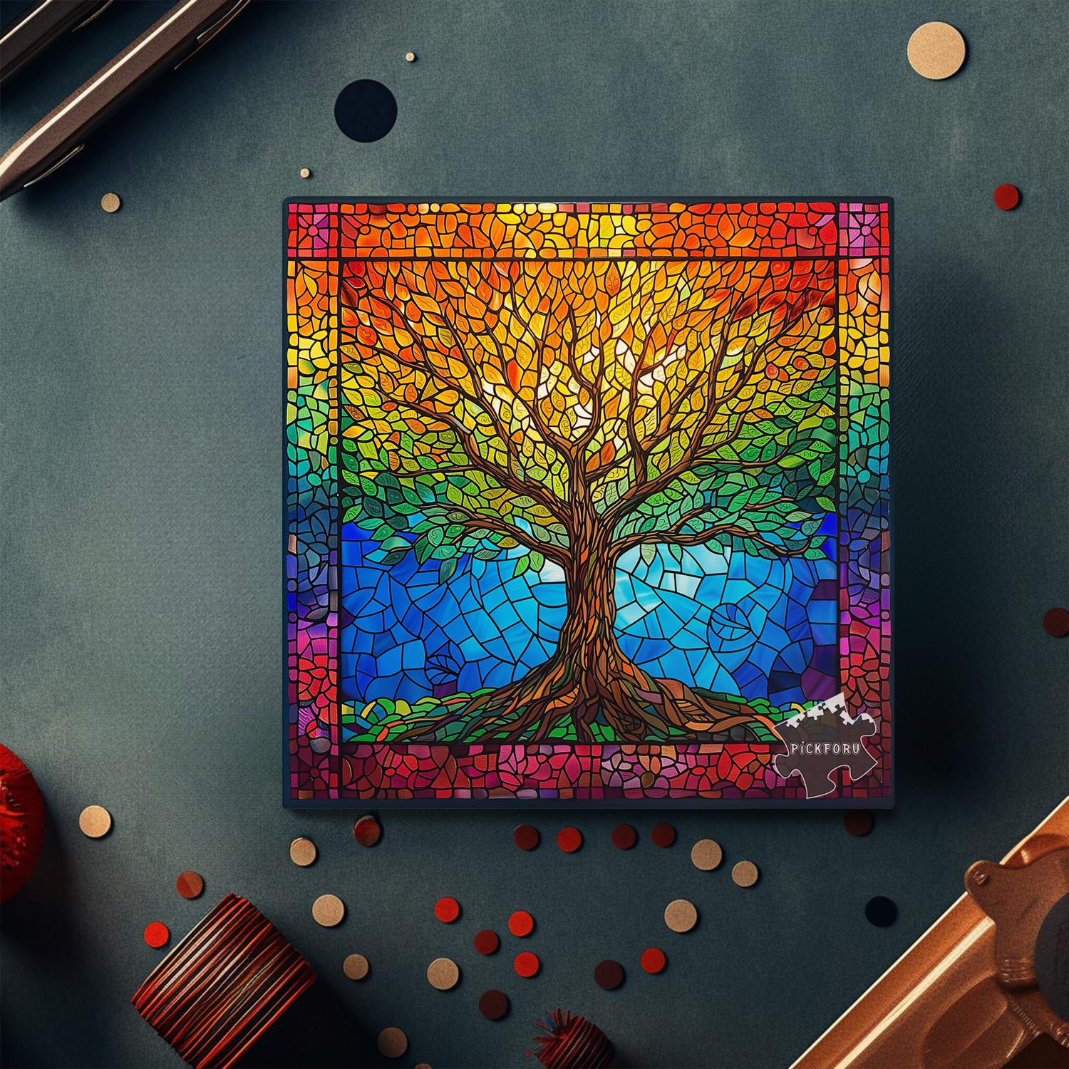 Pun puzzle 1000 pezzi di vetro della vita colorato 1000 pezzi