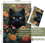 Puzzle puzzle gatto e fiori 1000 pezzi