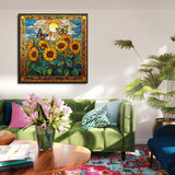 Buntglas Sonnenblumen Puzzle 1000 Stücke