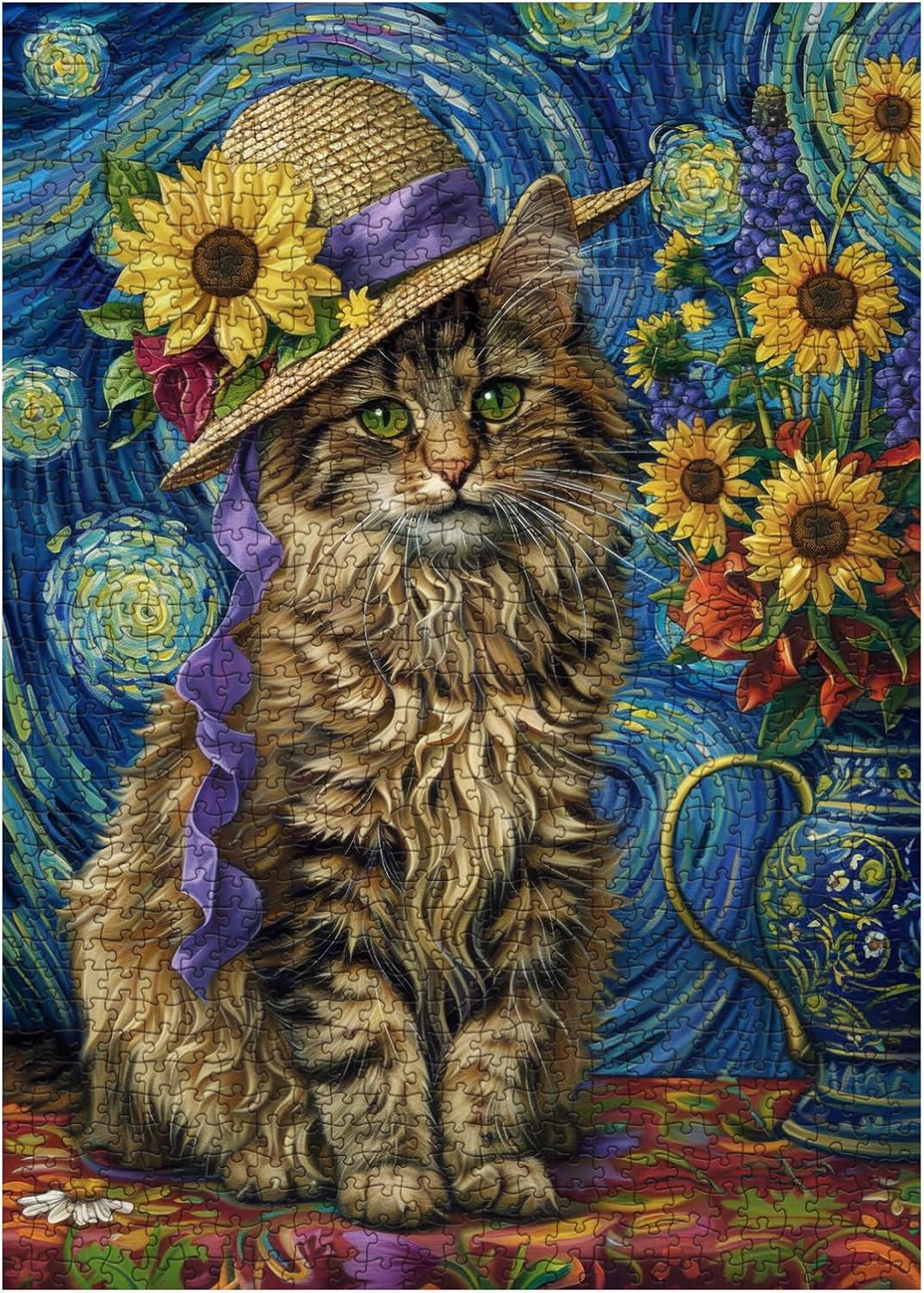 Van gogh gatto puzzle puzzle 1000 pezzi