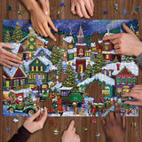 Weihnachten freudiger Stadt Adventskalender Puzzle 1000 Stücke